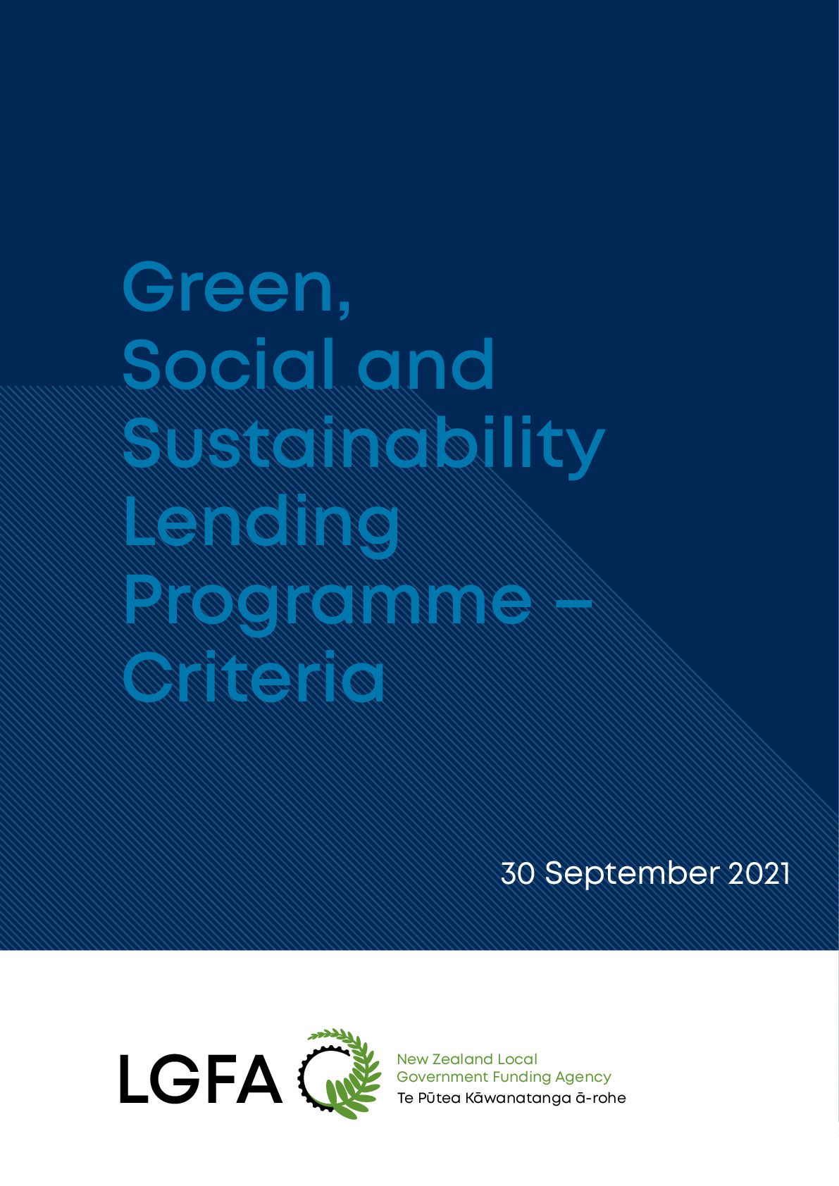 LGFA Green, Social and Sustainability Lending Programme - Criteria Final 30092021a