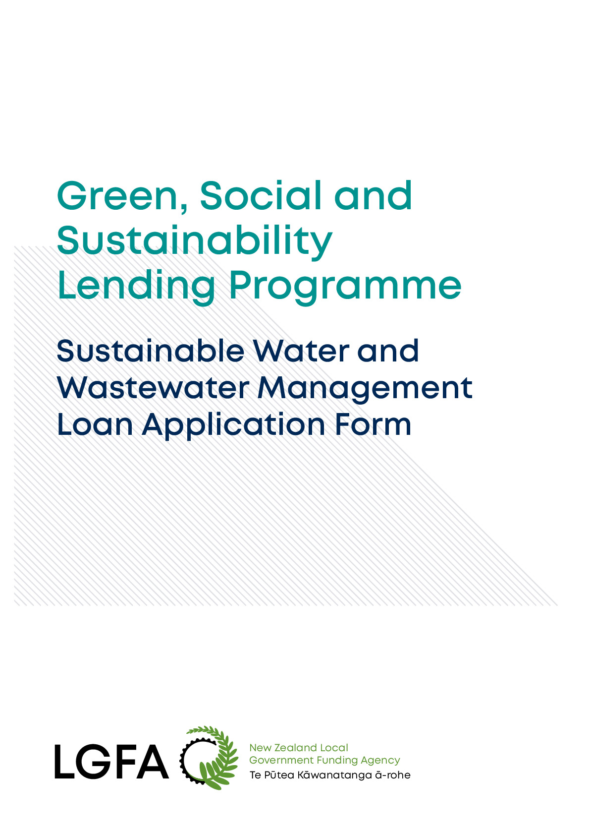 Sustainable Water and Wastewater Management Loan Appilication Form 30092021 FINAL