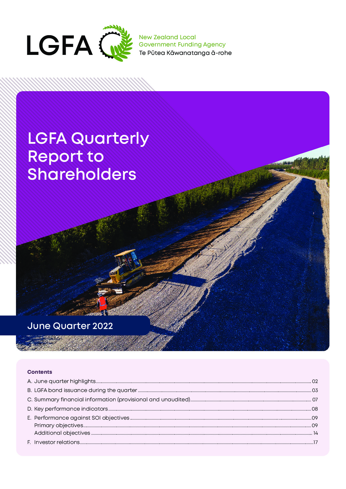 LGFA Quarterly Report to Shareholders Jun22