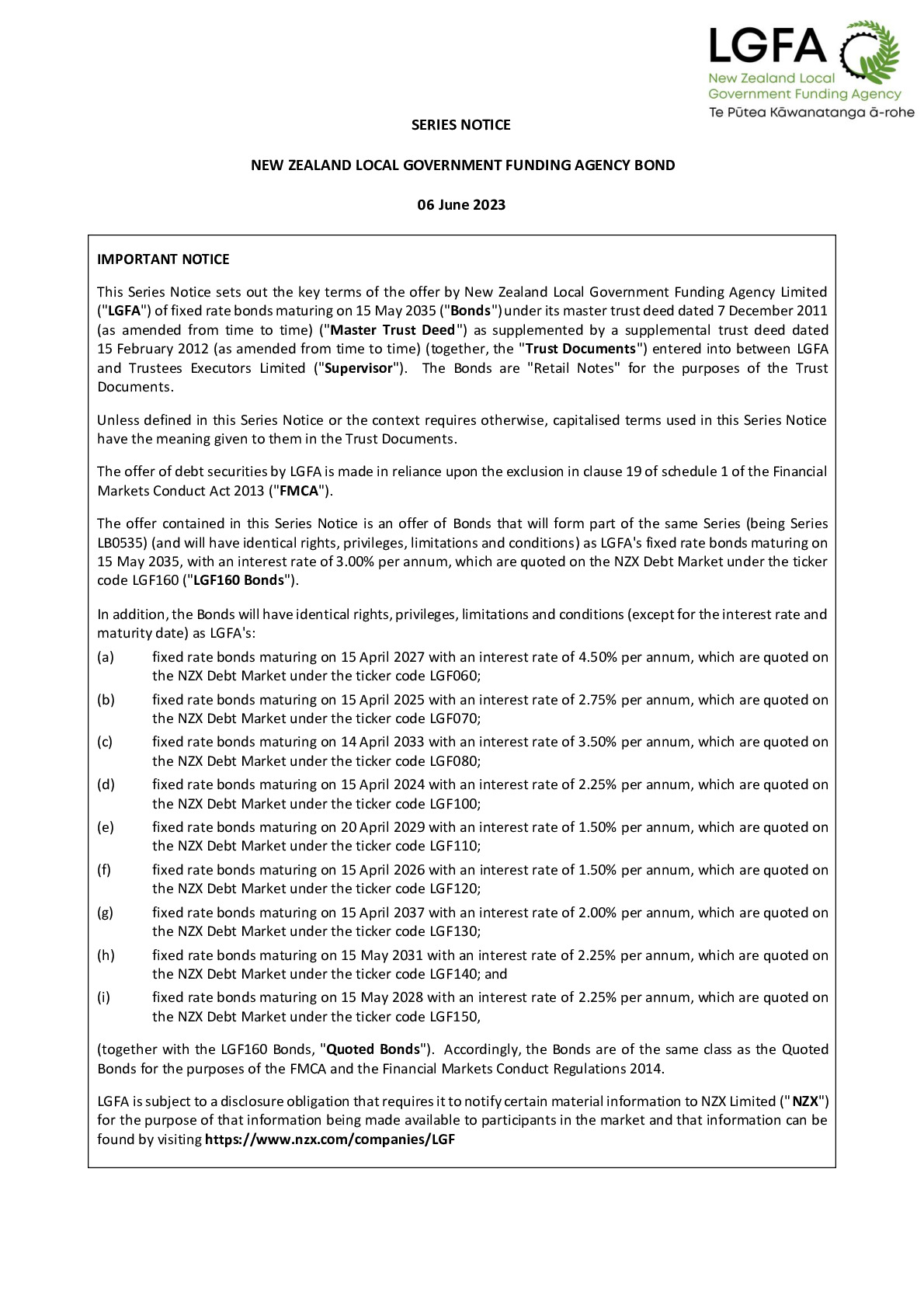 LGFA Series Notice 15 May 2035 - Tender 99 (1)
