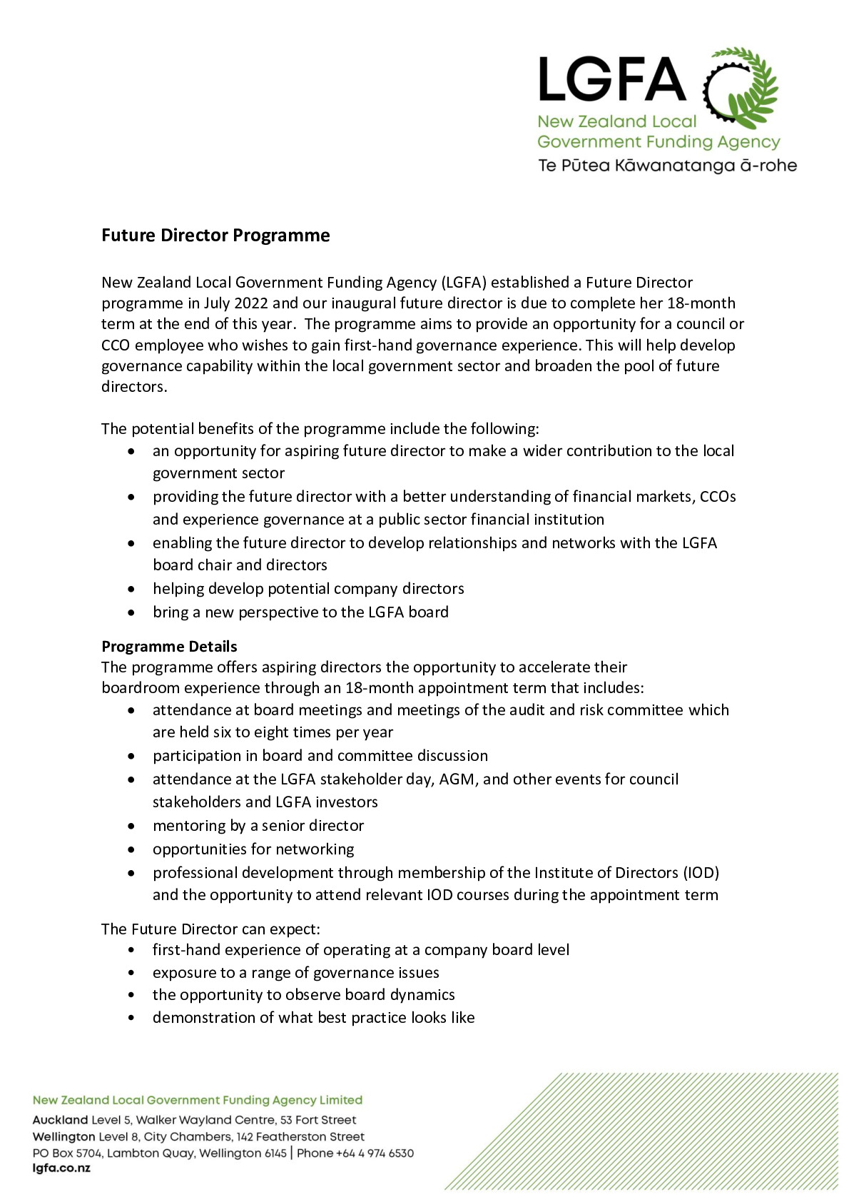 LGFA Future Director Programme 2024