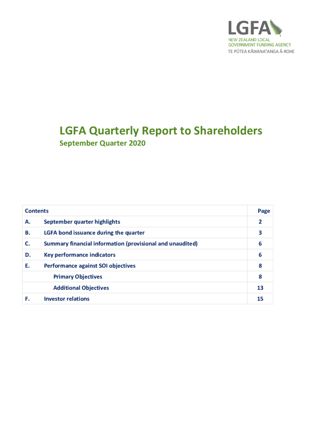 LGFA Quarterly Report to Shareholders - September 2020 .pdf