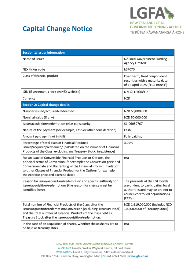 NZX Capital Change Notice 15 April 2025 - Tender 82.pdf