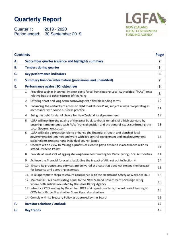 LGFA Quarterly Report to Shareholders - September 2019 .pdf