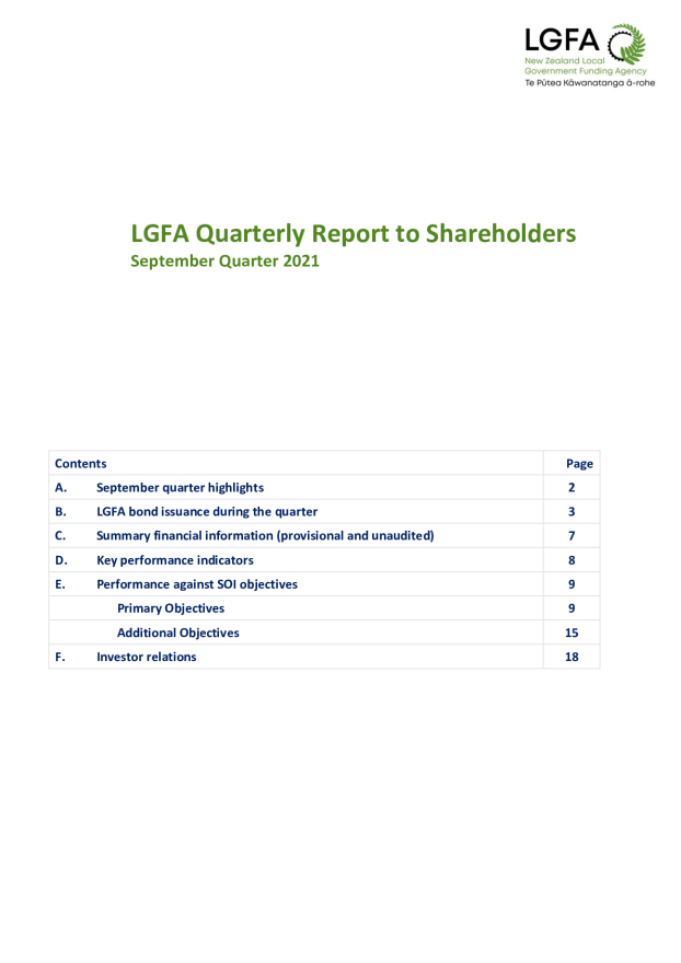 LGFA Quarterly Report to Shareholders  - September 2021.pdf