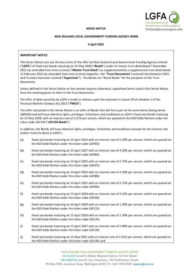 Series Notice (2028 Bond) - LGFA April 2022 Bond Syndication 3470-3730-2810 v.3.pdf