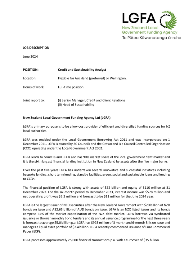 Job Description - Credit and Sustainability Analyst- June 2024.pdf