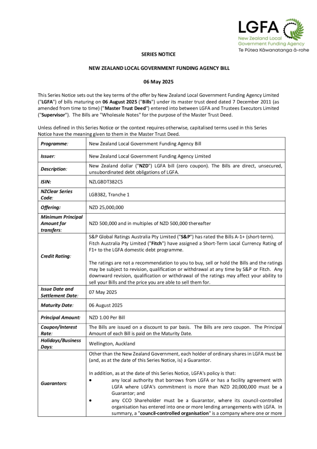 LGFA Bills Series Notice - 06 August 2025 Tranche 1  Tender 116.pdf