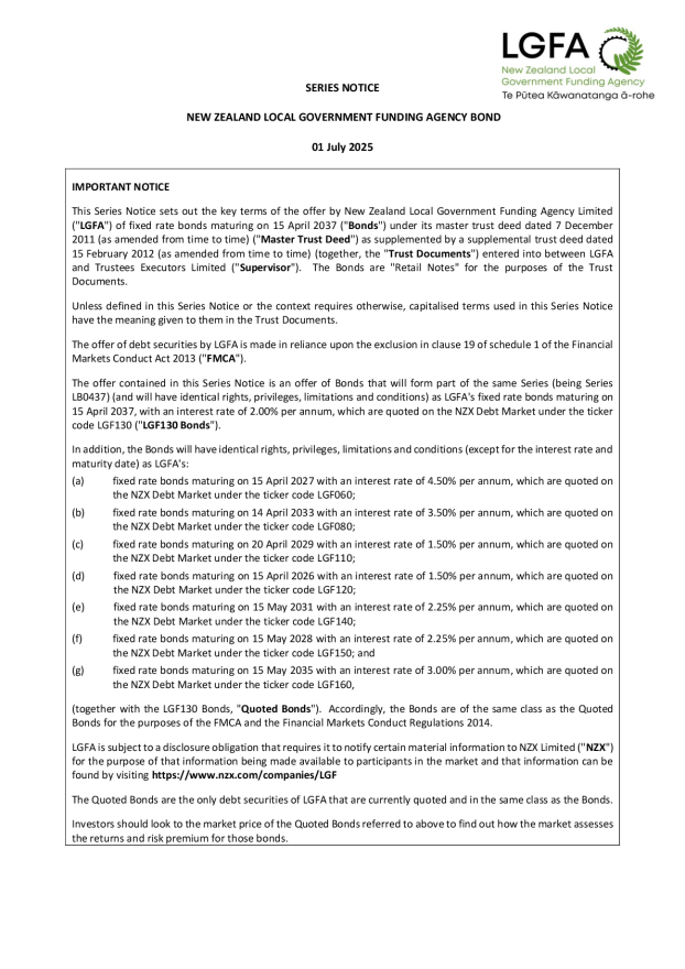 LGFA Series Notice Template 15 Apr 2037 - QFP Tap of Existing Series.pdf