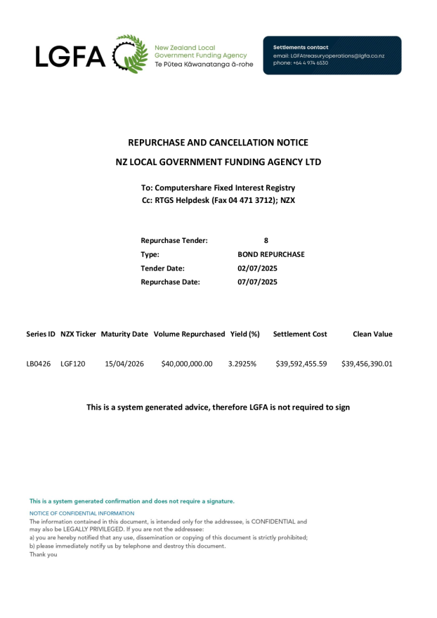 Template - Bond Repurchase and Cancellation Notice - Tender 8.pdf