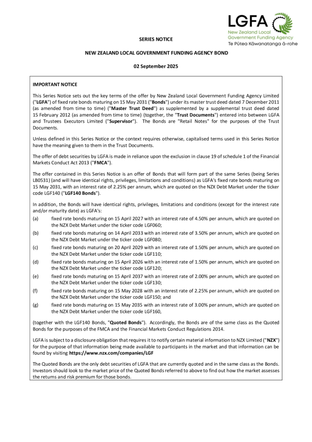 LGFA Series Notice Template 15 May 2031 - QFP Tap of Existing Series.pdf
