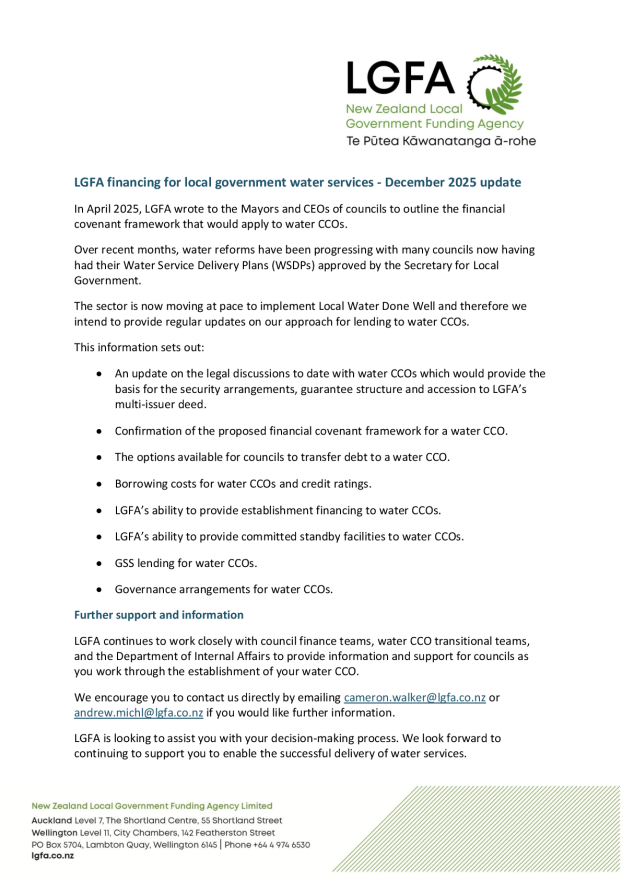 LGFA Lending to Water CCOs - December 2025 Update .pdf