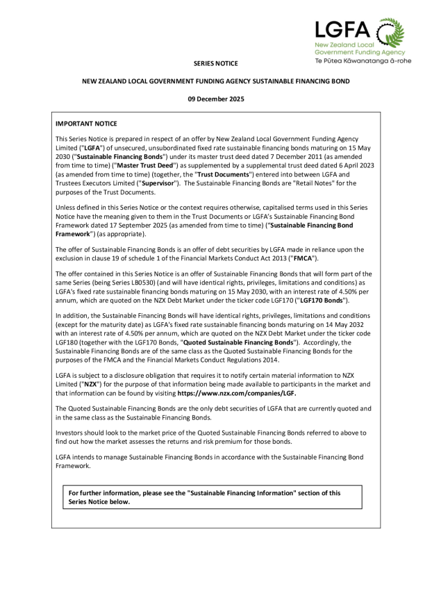 LGFA Series Notice Sustainable Financing Bond 15 May 2030 - new template.pdf